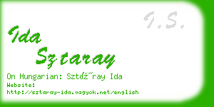 ida sztaray business card